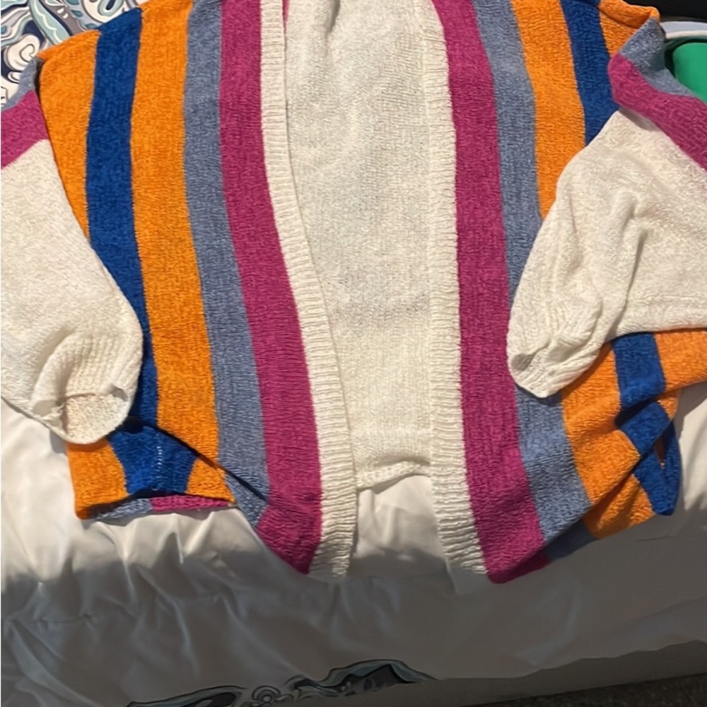 Colorful Striped Women's Cardigan
